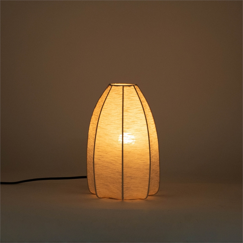 Meridian Furniture Lumaire Taupe Stretch Fabric Table Lamp