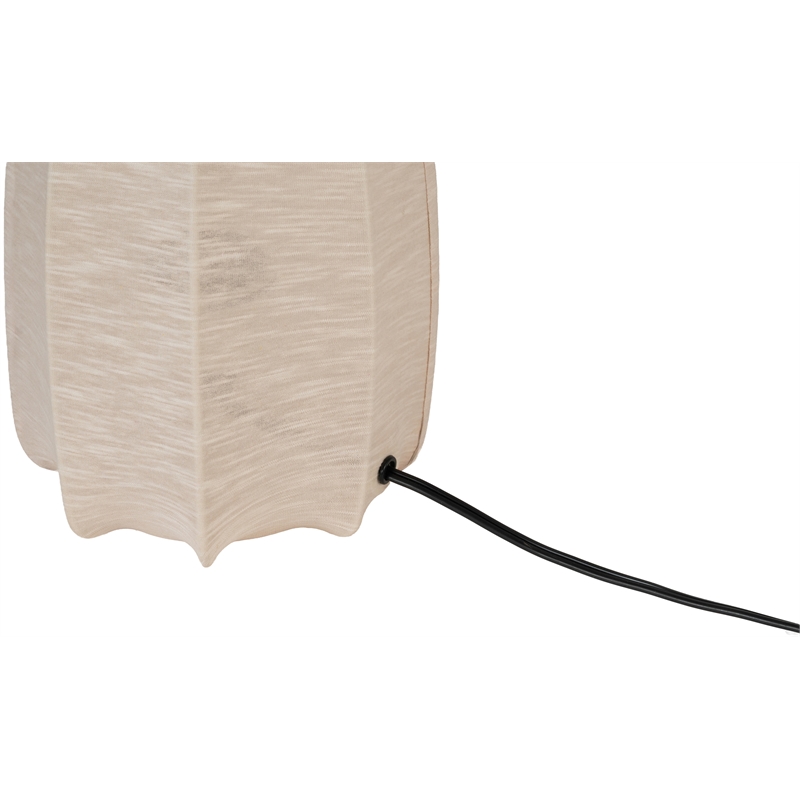 Meridian Furniture Lumaire Taupe Stretch Fabric Table Lamp