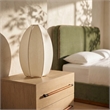 Meridian Furniture Lumaire Off White Stretch Fabric Table Lamp