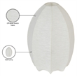Meridian Furniture Lumaire Off White Stretch Fabric Table Lamp