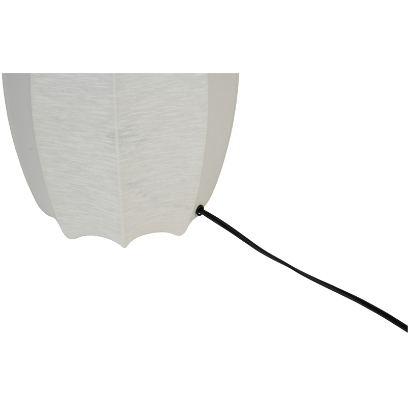 Meridian Furniture Lumaire Off White Stretch Fabric Table Lamp