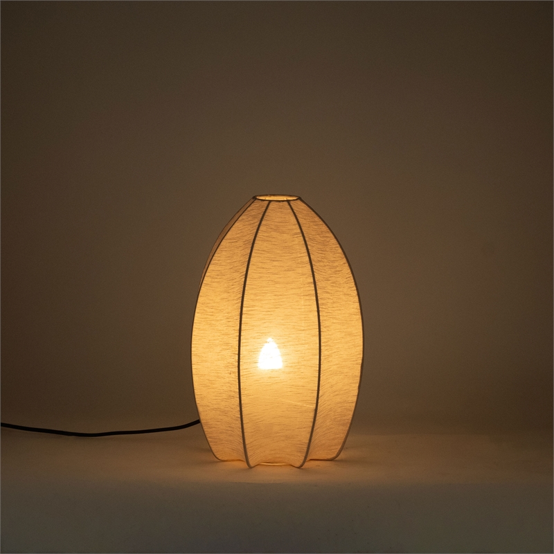 Meridian Furniture Lumaire Taupe Stretch Fabric Table Lamp