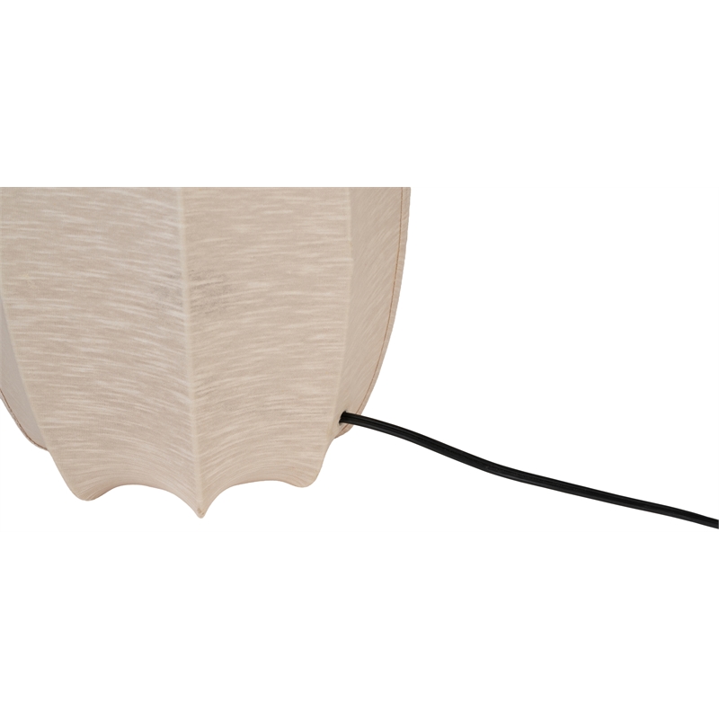 Meridian Furniture Lumaire Taupe Stretch Fabric Table Lamp