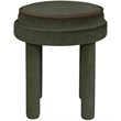 Meridian Furniture Velin Green Velvet Upholstered Ottoman / Stool