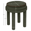 Meridian Furniture Velin Green Velvet Upholstered Ottoman / Stool