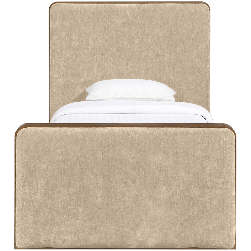 Meridian Furniture Dalton Beige Fabric Upholstered Twin Bed