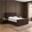 Meridian Furniture Dalton Brown Fabric Upholstered Full Bed
