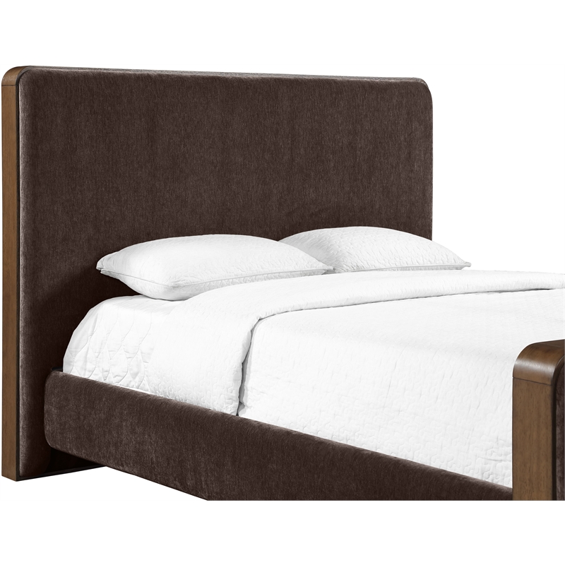 Meridian Furniture Dalton Brown Fabric Upholstered Full Bed