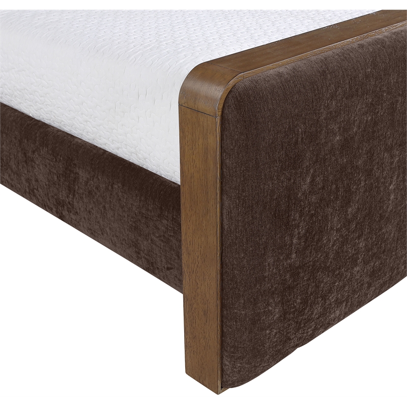 Meridian Furniture Dalton Brown Fabric Upholstered Full Bed