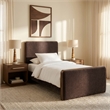 Meridian Furniture Dalton Brown Fabric Upholstered Twin Bed