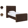 Meridian Furniture Dalton Brown Fabric Upholstered Twin Bed