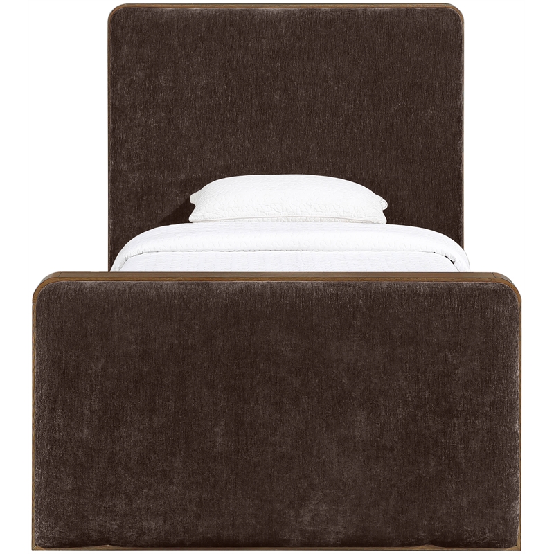 Meridian Furniture Dalton Brown Fabric Upholstered Twin Bed