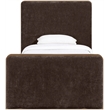 Meridian Furniture Dalton Brown Fabric Upholstered Twin Bed
