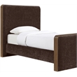 Meridian Furniture Dalton Brown Fabric Upholstered Twin Bed