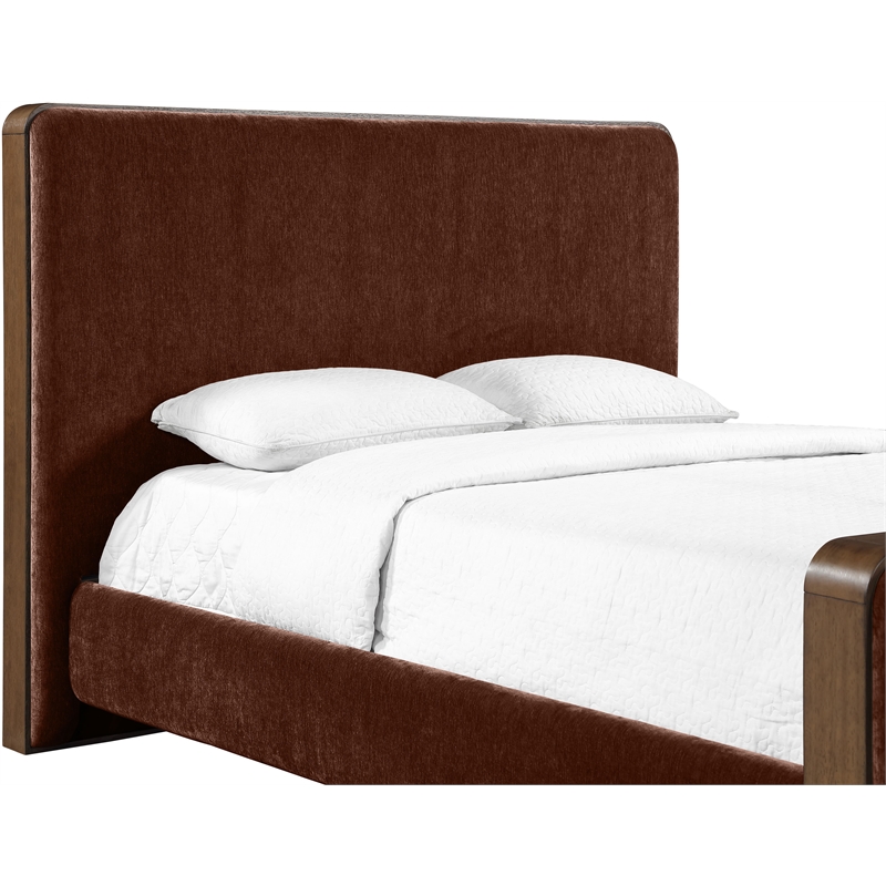 Meridian Furniture Dalton Burgundy Fabric Upholstered Full Bed
