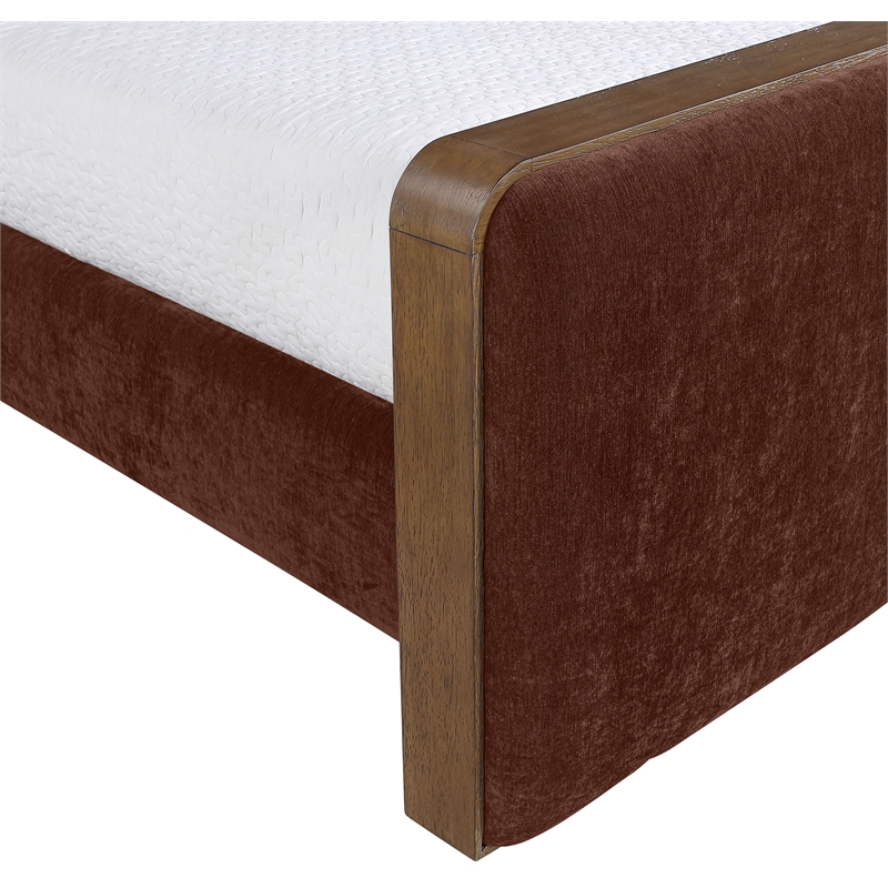 Meridian Furniture Dalton Burgundy Fabric Upholstered Full Bed