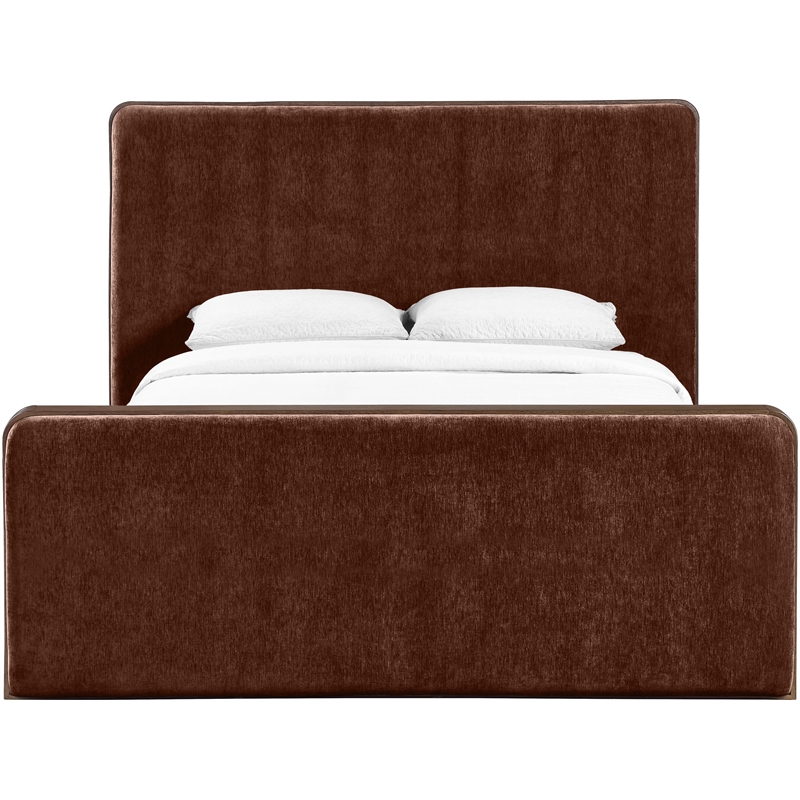Meridian Furniture Dalton Burgundy Fabric Upholstered Queen Bed