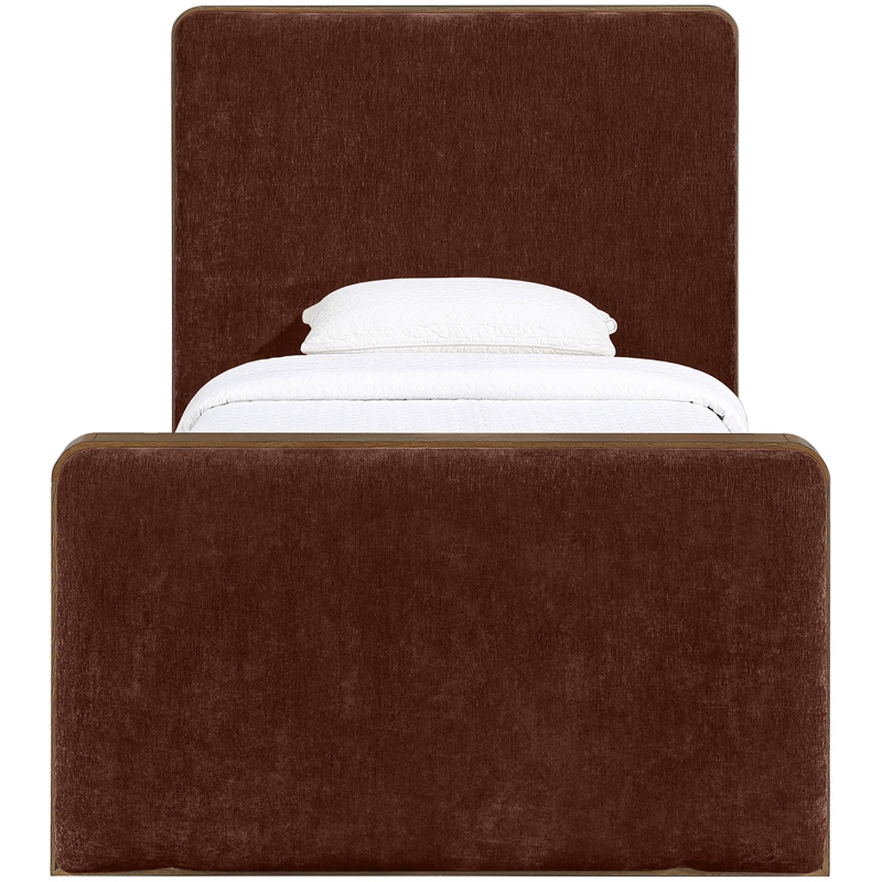 Meridian Furniture Dalton Burgundy Fabric Upholstered Twin Bed