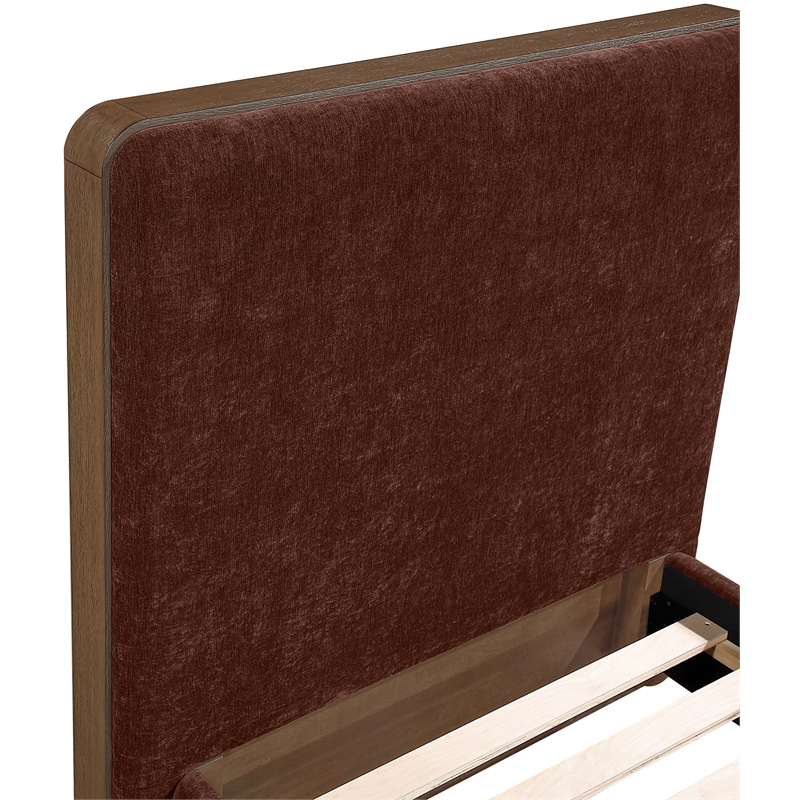 Meridian Furniture Dalton Burgundy Fabric Upholstered Twin Bed