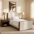 Meridian Furniture Dalton Cream Fabric Upholstered Twin Bed