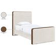 Meridian Furniture Dalton Cream Fabric Upholstered Twin Bed