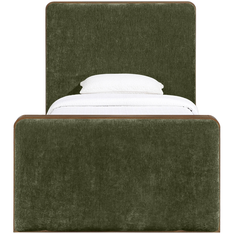 Meridian Furniture Dalton Green Fabric Upholstered Twin Bed