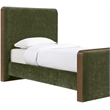 Meridian Furniture Dalton Green Fabric Upholstered Twin Bed