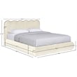 Meridian Furniture Tempo Cream Velvet Upholstered King Bed