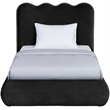 Meridian Furniture Tempo Black Velvet Upholstered Twin Bed