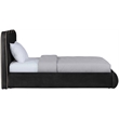 Meridian Furniture Tempo Black Velvet Upholstered Twin Bed