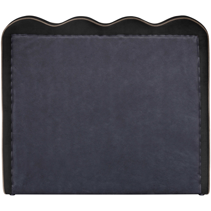 Meridian Furniture Tempo Black Velvet Upholstered Twin Bed