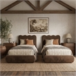 Meridian Furniture Tempo Brown Velvet Upholstered Twin Bed