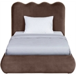 Meridian Furniture Tempo Brown Velvet Upholstered Twin Bed