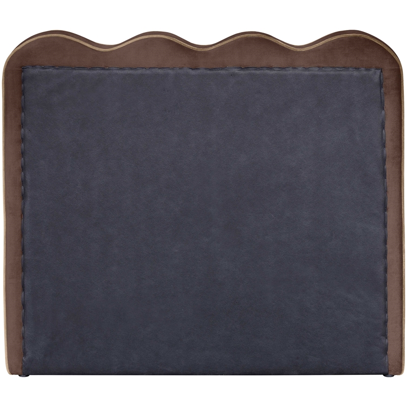Meridian Furniture Tempo Brown Velvet Upholstered Twin Bed