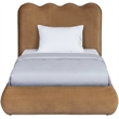 Meridian Furniture Tempo Saddle Velvet Upholstered Twin Bed