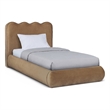 Meridian Furniture Tempo Saddle Velvet Upholstered Twin Bed