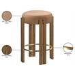 Meridian Furniture Harrison Cognac Vegan Leather Upholstered Counter Stool