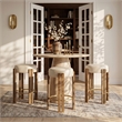 Meridian Furniture Harrison Cream Vegan Leather Upholstered Counter Stool