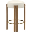 Meridian Furniture Harrison Cream Vegan Leather Upholstered Counter Stool