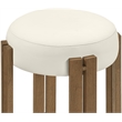 Meridian Furniture Harrison Cream Vegan Leather Upholstered Counter Stool