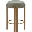 Meridian Furniture Harrison Olive Vegan Leather Upholstered Counter Stool