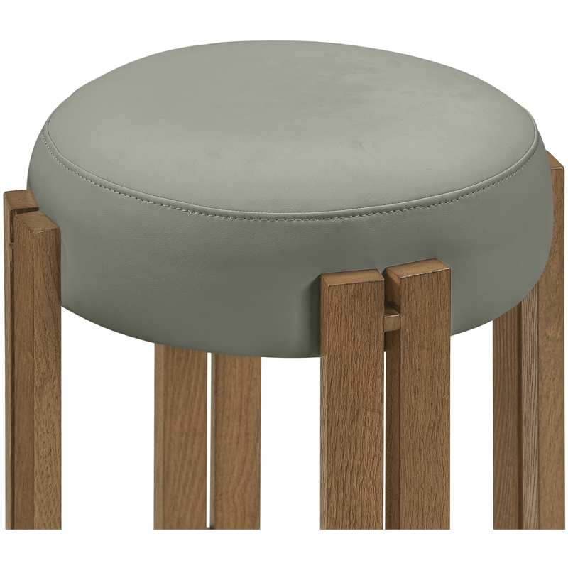 Meridian Furniture Harrison Olive Vegan Leather Upholstered Counter Stool
