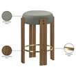 Meridian Furniture Harrison Olive Vegan Leather Upholstered Counter Stool