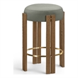 Meridian Furniture Harrison Olive Vegan Leather Upholstered Counter Stool