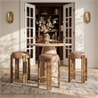 Meridian Furniture Harrison Tan Vegan Leather Upholstered Counter Stool