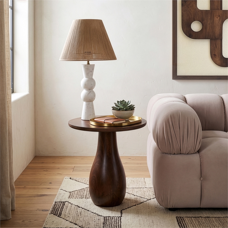 Meridian Furniture Canyon Brown Mango Wood End Table