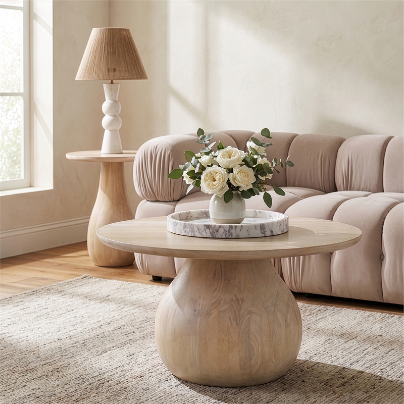 Meridian Furniture Canyon Natural Mango Wood Coffee Table