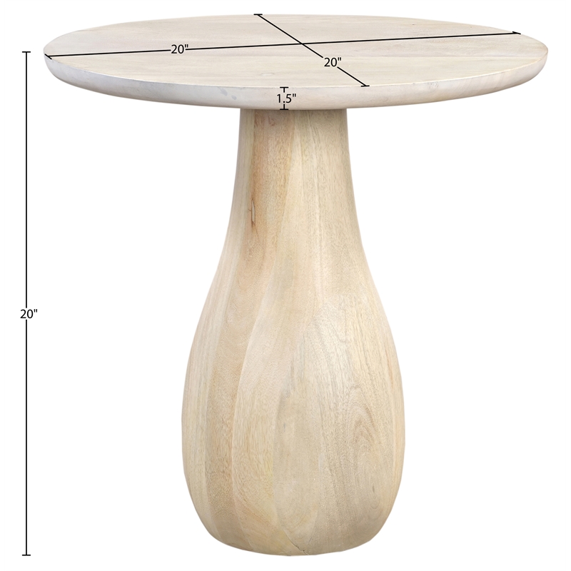 Meridian Furniture Canyon Brown Mango Wood End Table