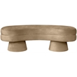 Meridian Furniture Zenna Beige Velvet Upholstered Bench