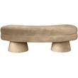 Meridian Furniture Zenna Beige Velvet Upholstered Bench